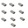 MH GLOBAL 10 Pieces Chamfer 3/16 Inch SS 316 Marine Wire Rope Oval Crimping Sleeves view 1