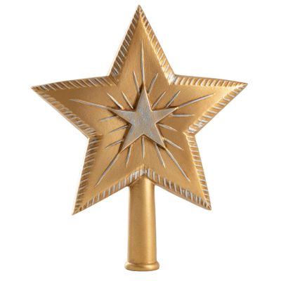 Marolin 'Large Binary Star' Christmas Tree Topper 200316 with Gift Box