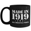 99th Birthday Gifts for Him - Made in 1919 - Happy 99 Year Old Coffee Mug Bday Idea - Unique Present for Dad Father Husband Grandfather Papa Grandpa view 1