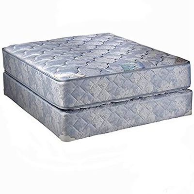 Dream Solutions USA Chiro Premier 2-Sided Orthopedic (Blue Color) Queen Mattress Set with Bed Frame Included - Spine Support, Longlasting Comfort