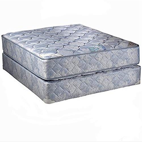 Dream Solutions USA Chiro Premier 2-Sided Orthopedic (Blue Color) Queen Mattress Set with Bed Frame Included - Spine Support, Longlasting Comfort