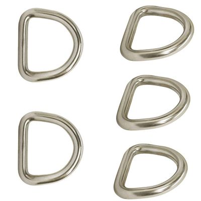 Prolinemax 5 Pieces 5/16 Inch 58MM Stainless Steel Marine Boat D-Ring Welded