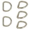 Prolinemax 5 Pieces 5/16 Inch 58MM Stainless Steel Marine Boat D-Ring Welded view 1