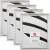 Craig Frames 314WH 12 x 36 Inch Picture Frame, Ornate White and Silver, Set of 4 view 1