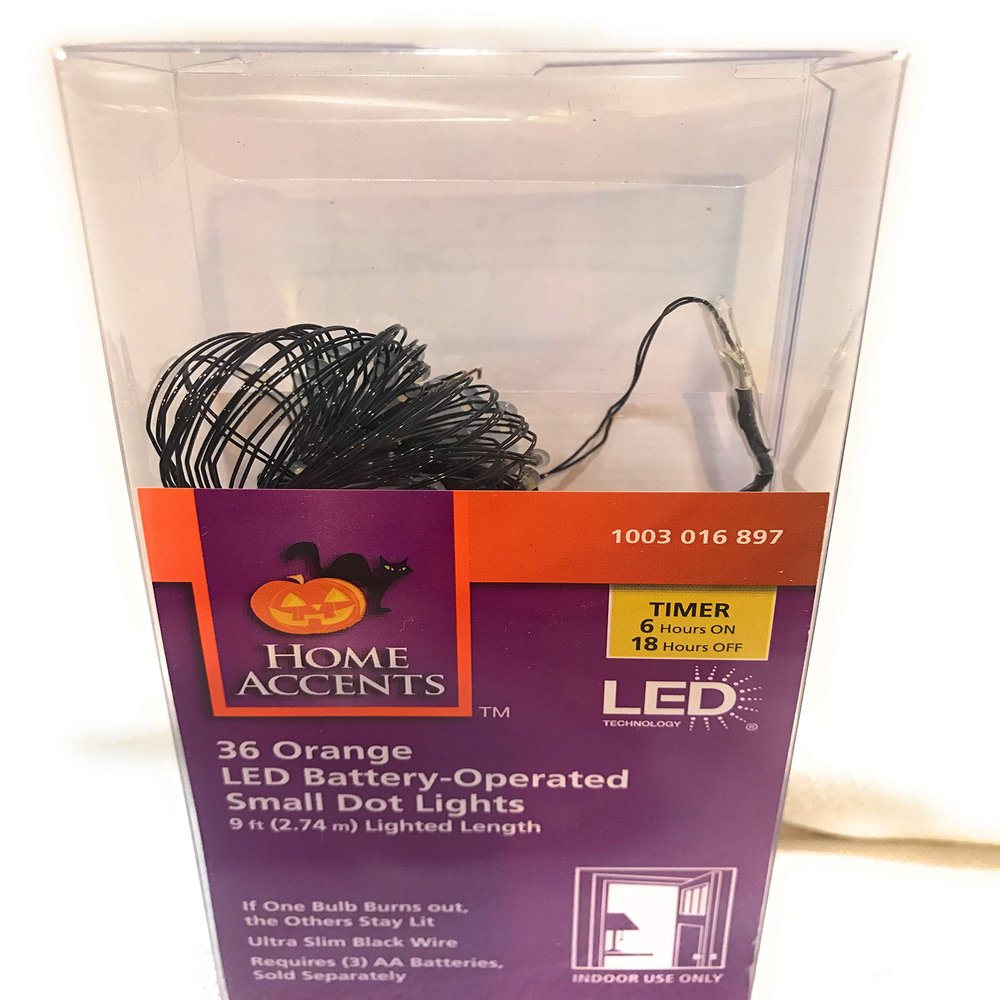 Halloween 9 ft. Lighted Length with 36-Light LED Ultra Wire (Orange)