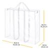 Whitmor Jumbo Everyday Holiday Bag, Seasonal Storage for Easter, Fourth of July, Fall & Christmas, Clear/White Large view 4