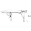 Desk for Small Spaces Wood Folding Wall-Mounted Drop-Leaf Table Kitchen & Dining Table Desk Home Office Desk Workstation (Size : 80CM*50CM) view 2