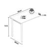 Desk for Small Spaces Wall Table Folding | Coffee Bar Table | Kitchen Dining Table | Office Computer Workstation Table White (Size : 806075cm) view 3