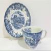 Johnson Brothers Blue Coaching Scenes Cup & Saucer Set view 1