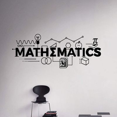 Mathematics Wall Decal Vinyl Sticker Science Education School Home Art Decor 20(nwg)