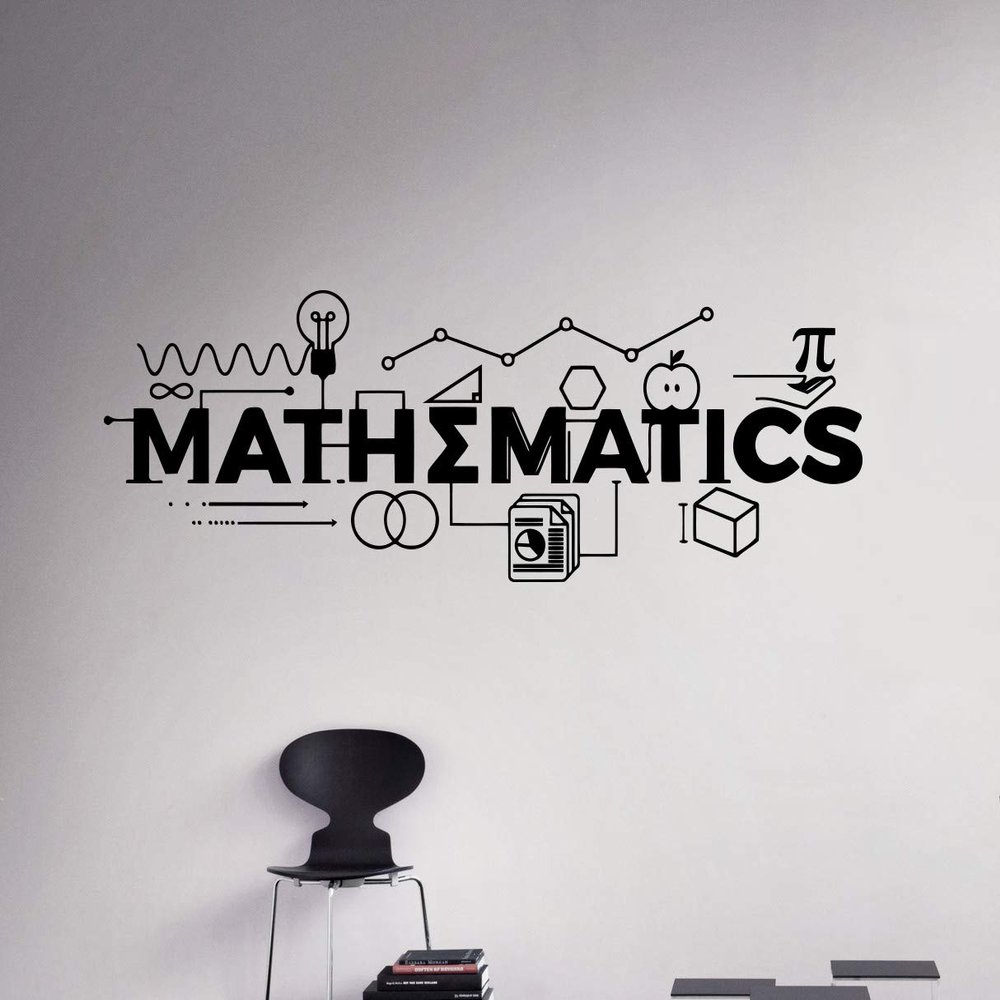 Mathematics Wall Decal Vinyl Sticker Science Education School Home Art Decor 20(nwg)