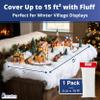 Eucatus 1 Pack Fake Snow Fluff Sheet  15 sqft Fluffy Cotton-Like Christmas Snow for Mantle, Tabletop, Winter Village, Tree Base & Nativity Display Decoration view 2