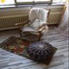 Premium Moroccan Leather Pouf - Handmade - Delivered Stuffed - Ottoman, Footstool, Floor Cushion (Dark Brown) view 2