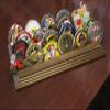 4 Row Challenge Coin Holder - Military Coin Display Stand - Amazing Military Challenge Coin Holder - Holds 19-25 Coins 4 Rows MADE IN THE USA! (SOLID Walnut) view 4