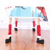 Booluee 4 Pcs Christmas Chair Socks Table Leg Covers Chair Leg Caps Floor Protectors Santa Claus Feet Shoes Furniture Feet Socks for Christmas Holiday Decoration (Style 2) view 3