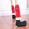 Booluee 4 Pcs Christmas Chair Socks Table Leg Covers Chair Leg Caps Floor Protectors Santa Claus Feet Shoes Furniture Feet Socks for Christmas Holiday Decoration (Style 2) view 4