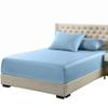 Royal Hotel Bedding Soft Cotton Fitted Sheet, 600 Thread Count, Silky Soft Fitted-Sheet, 100% Cotton Fitted, Split-King : Adjustable King, Blue view 1
