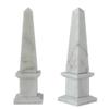 Carrara White Marble Classic Obelisk Sculpture H.30CM view 1