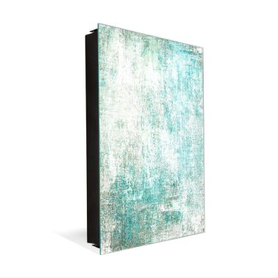 Decorative Key Storage Cabinet with Glass White Board K10A: Abstract Messy Texture