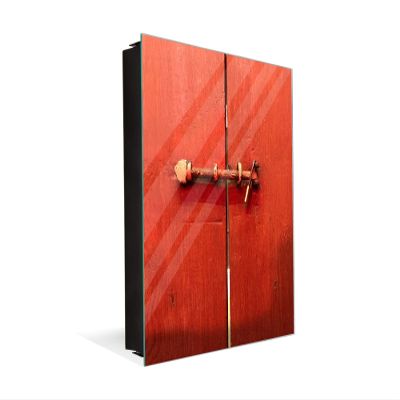 Decorative Key Storage Cabinet with Glass White Board K10A: Antique Latch with no Entry