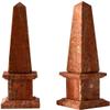 Red Travertine Stone Classic Obelisk Home Design H.30CM view 1
