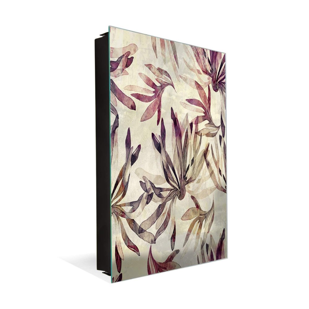 Decorative Key Storage Cabinet with Glass White Board K10A: Abstract Greeting Card