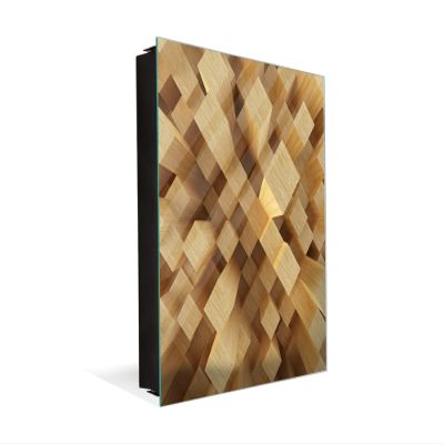 Decorative Key Storage Cabinet with Glass White Board K10A: Image of Cubes