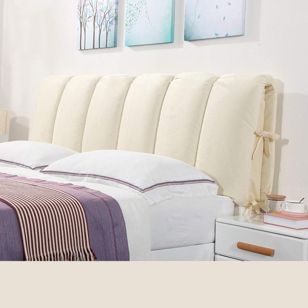 ERHANG Reading Pillows Headboard Cover Protector Bedside Dust-Proof Cover Solid Wood Hard Bed Thicken Anti-Collision All-Inclusive Bed Backrest Cushion,B-12060cm