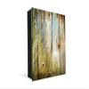 Decorative Key Storage Cabinet with Glass White Board K10A: Old Wood Planks view 1