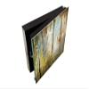 Decorative Key Storage Cabinet with Glass White Board K10A: Old Wood Planks view 4