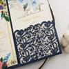 25 sets 5X7 Dark Navy Blue Tri Fold Wedding Invitations Cards With Envelopes Inserts for Bridal Shower Birthday view 4
