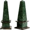 CBAM Green and Black Marble Single Classic Obelisk Sculpture H.25CM view 1