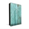 Decorative Key Storage Cabinet with Glass White Board K10A: Shabby Wood view 1