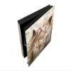 Decorative Key Storage Cabinet with Glass White Board K10A: Little Kitten Sleeping view 4