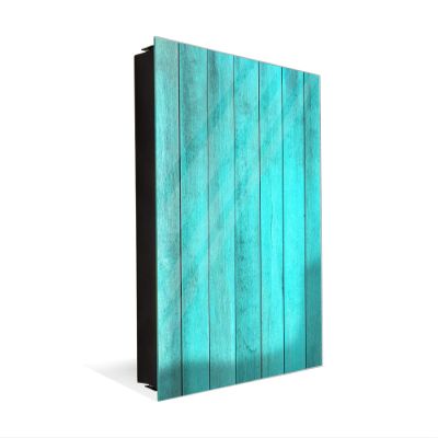 Decorative Key Storage Cabinet with Glass White Board K10A: Old Hardwood