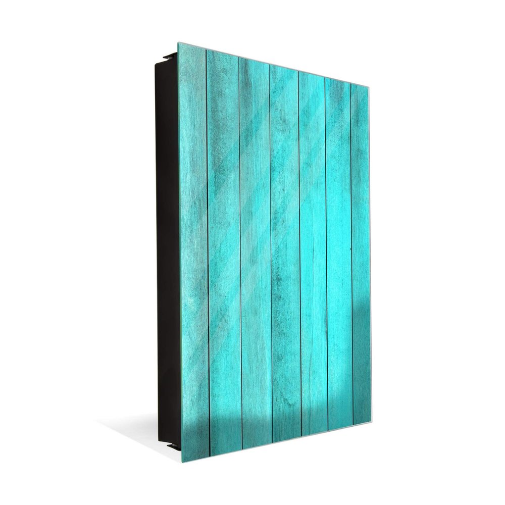 Decorative Key Storage Cabinet with Glass White Board K10A: Old Hardwood
