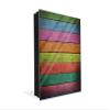 Decorative Key Storage Cabinet with Glass White Board K10A: Abstract Wood view 1