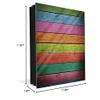 Decorative Key Storage Cabinet with Glass White Board K10A: Abstract Wood view 3