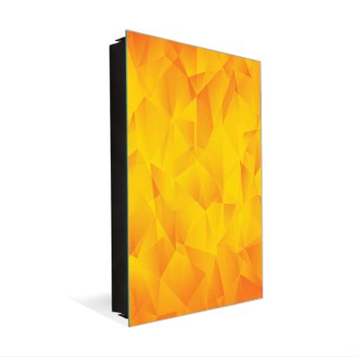 Decorative Key Storage Cabinet with Glass White Board K10A: Triangular Design