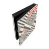 Decorative Key Storage Cabinet with Glass White Board K10A: Linoleum Background view 4