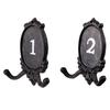 A&B Home Colona 2-Prong Coat Hooks - Set of 2 Matte Black/Classic Vintage view 1