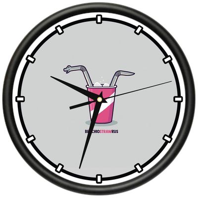 Dino Straw Design Wall Clock | Precision Quartz Movement | Dcor for School Class Office Bedroom Decoration