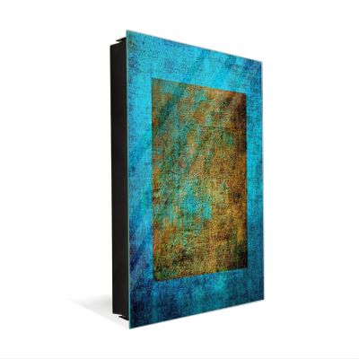 Decorative Key Storage Cabinet with Glass White Board K10A: Grunge Designs