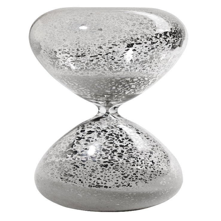 A&B Home 1 Hr. Mercury Hour Glass Sand Timer 10" White