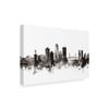 Trademark Fine Art Jacksonville Florida Skyline Black White by Michael Tompsett, 16x24 view 2