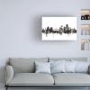 Michael Tompsett 'Rochester New York Skyline Black White' Canvas Art view 3
