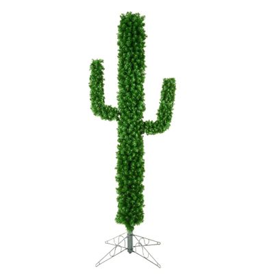 Vickerman 7.5' Unlit Cactus Pine Artificial Christmas Tree - Unlit - Faux Cactus Pine Tree - Unique Seasonal Indoor Decor - Festive Cactus Tree - Reliable and Durable