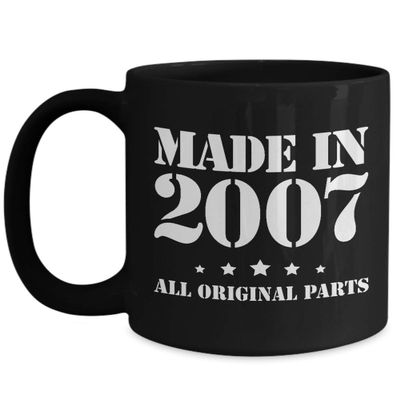 11th Birthday Gifts for Him - Made in 2007 - Happy 11 Year Old Coffee Mug Bday Idea - Unique Present from Mom Dad to Son Boys Boyfriend Nephew Brother