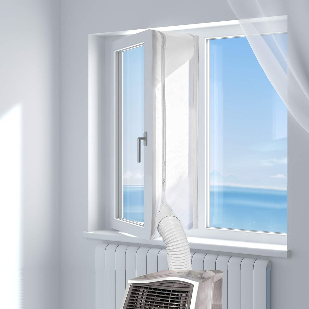 HOOMEE 500CM(197") Universal Window Seal for Portable Air Conditioner and Tumble Dryer Works with Every Mobile Air-Conditioning Unit