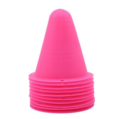 Meolin 10Pcs Colorful Skate Marker Cones Roller Football Skateboard Training Equipment Marking Cup Training Marker,Pink